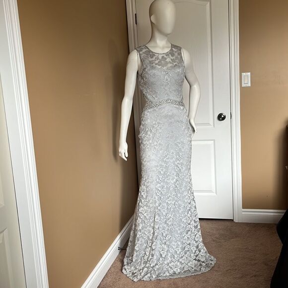 Grey long dress /Size L - Picture 2 of 12